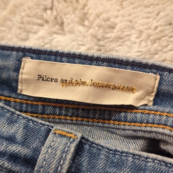 Pilcro and the Letterpress High Rise Skinny Blue Jeans Size 27