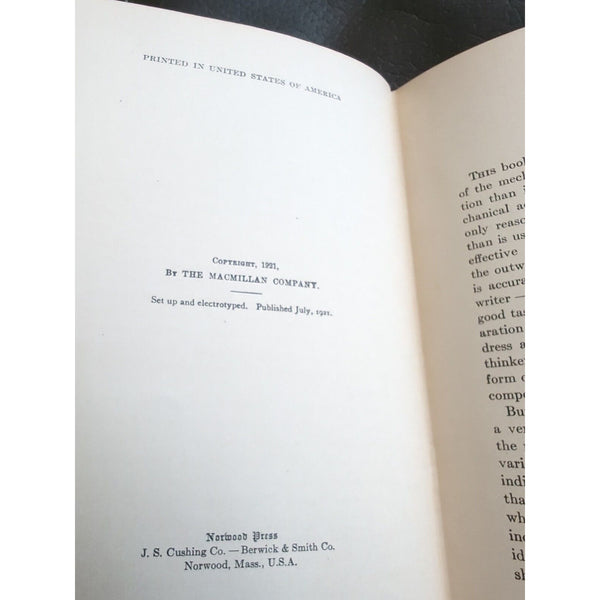 A Manual Of The Mechanics Of Writing Raymond Woodbury Pence NY Vintage 1921 HC