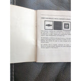 1988 CHEVROLET NOVA OWNERS OPERATORS DRIVERS GUIDE MANUAL BOOK GLOVEBOX
