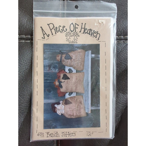 A Piece Of Heaven Bench Sitters 12 Inch Dolls Number 98 UNCUT Pattern 1998 Vtg