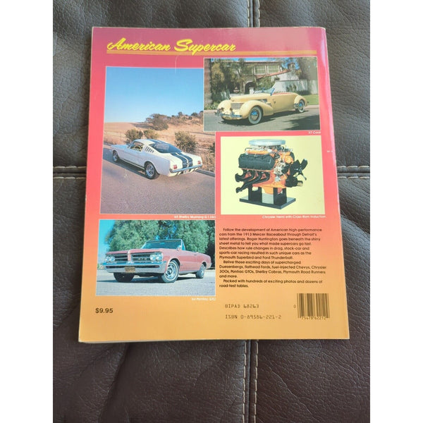 American Supercar Book High Performance Cars Soft Cover Roger Huntington 1983