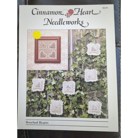 1988 Cinnamon Heart ROSEBUD HEARTS Cross Stitch Pattern Chart