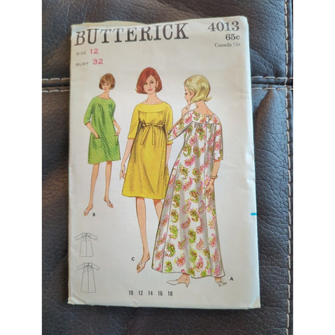 4013 Butterick Vintage SEWING Pattern Misses Full Ankle or Street Robe 1970s