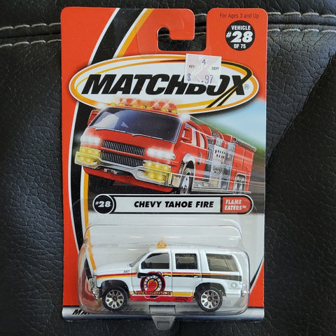 2000s Matchbox Chevy Tahoe Fire Flame Eaters Series # 28 of 75 Firefighter Cheif