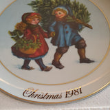 1981 Avon Christmas Plate Sharing The Christmas Spirit Box Wedgewood Vintage
