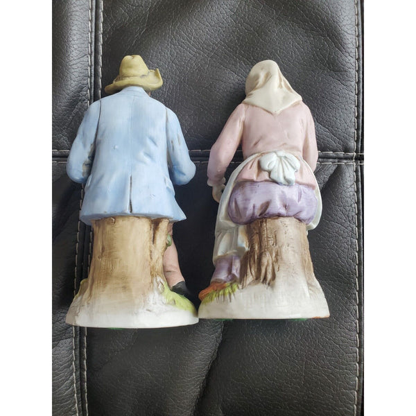 Home Interior Homco 1433 Old Man And Woman/Collection Ardco Made in Japan Vtg