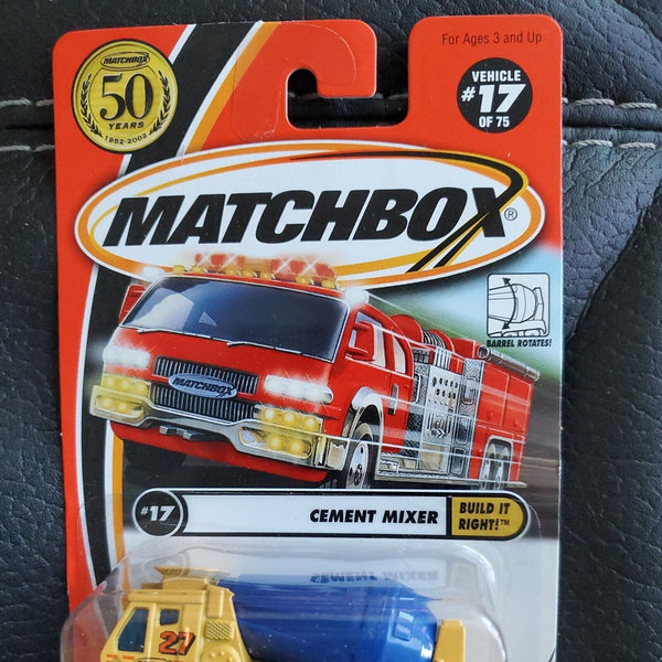 Matchbox Build It Right Cement Mixer Truck Yellow Diecast 1/64 Scale #17 of 75