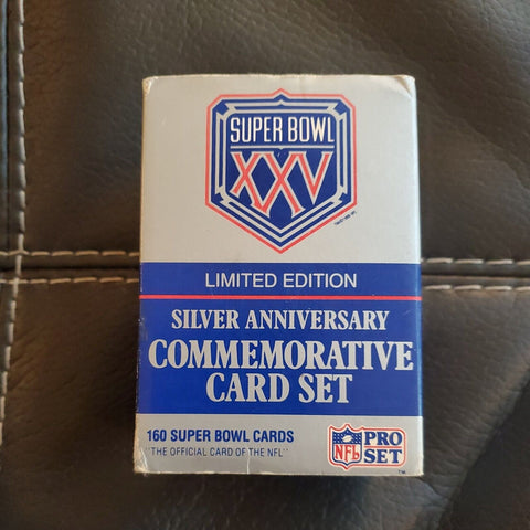 1990 Pro Set Super Bowl XXV Silver Anniversary Football Commemorative Card Set