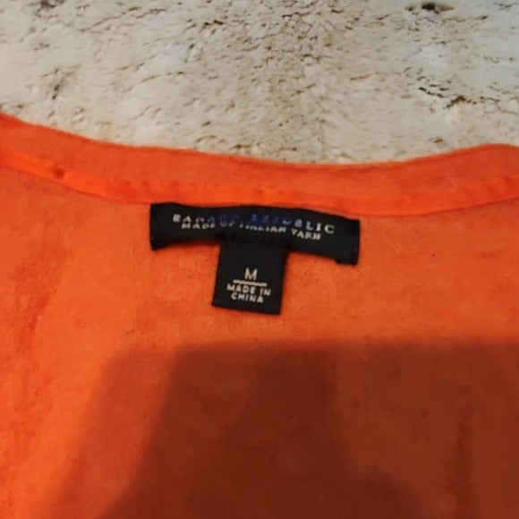 Banana Republic Italian Yarn Orange Cardigan Size M