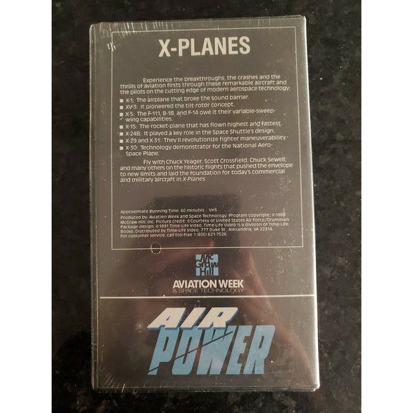 Air Power X-Planes Time Life Video Aviation Week & Space Technology Sealed 1988