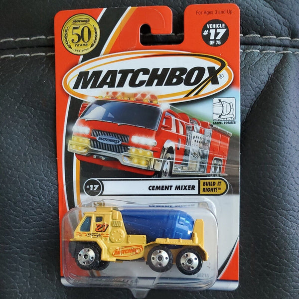 Matchbox Build It Right Cement Mixer Truck Yellow Diecast 1/64 Scale #17 of 75