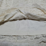 Aqua Cream Floral Lace Detailed A Line Dress Size L