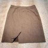 AK Anne Klein Brown and Black Striped Pencil Skirt Size 4