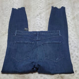 3 x 1 NYC Scuba Blue Higher Rise Skinny Jeans w Raw Hem Size 27