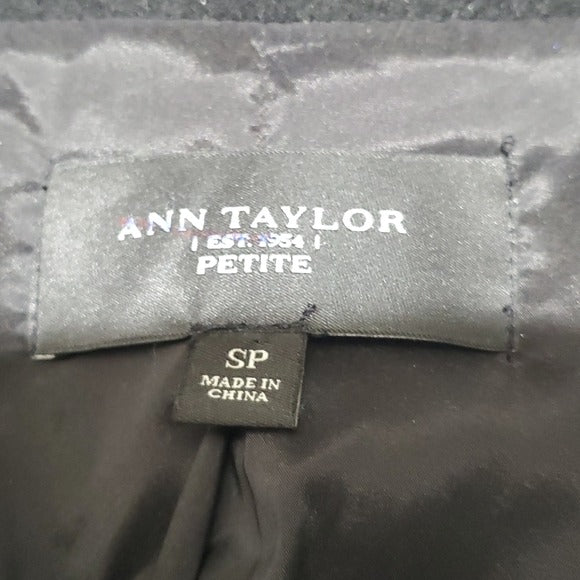 Ann Taylor Faux Fur Wool Cashmere Blend Long Coat Size SP