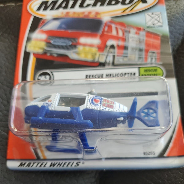 Matchbox 2002 RESCUE ROOKIES Rescue Helicopter 63/75 95255 New On Card
