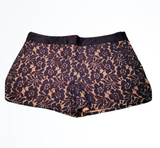 NWT French Connection Navy Pink Poppy Lace Mini Shorts Size 6