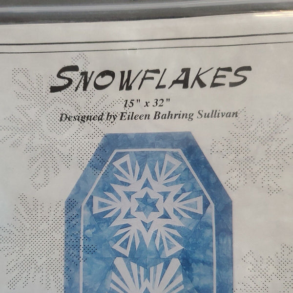 Snowflakes Pieced Quilt Runner Pattern Vintage Designer's Workshop Uncut FF