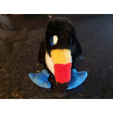 Pier 1 Imports Black Colorful Toucan Bird Plush
