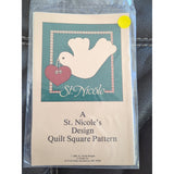 A St. Nicole Designer Applique Quilt Square Pattern Vintage 1982 New