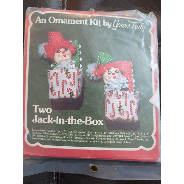 An Ornament Kit by Yours Truly Fabric Two Jack in the Box 1981 Christmas Sewing