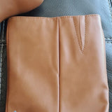 Universal Thread Tessa Knee High Scrunch Heeled Faux Leather Boots Cognac NWT