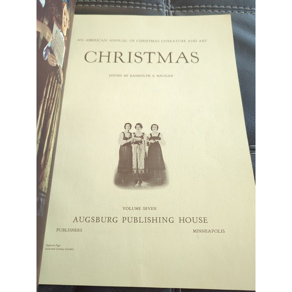 1937 An American Annual of Christmas Literature and Art Randolph E Haugen Vtg