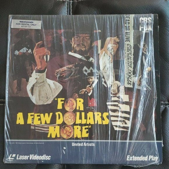 1965 For A Few Dollars More Clint Eastwood Widescreen Gatefold Laser Disc Movie