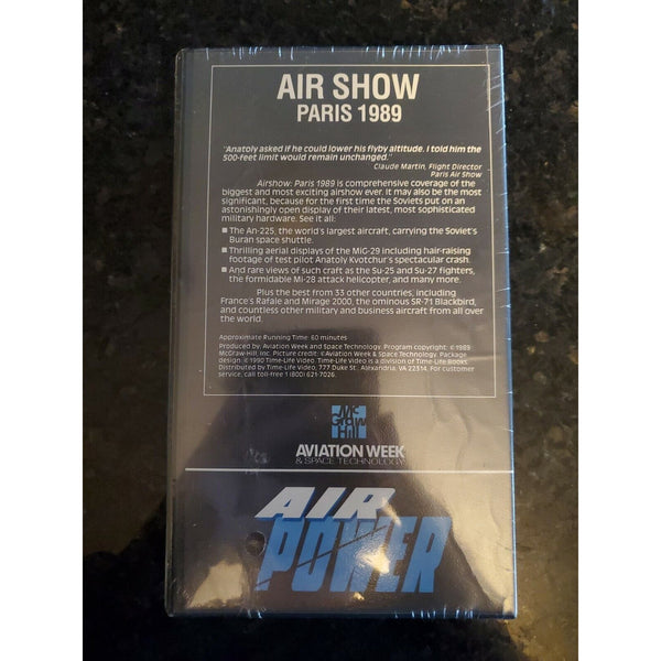 Air Power VHS Air Show Paris 1989 Aviation Week Space Technology Sealed