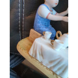 2004 Denim Days Porcelain HOMCO Figurine "Debbie's Afternoon Tea"  #14040