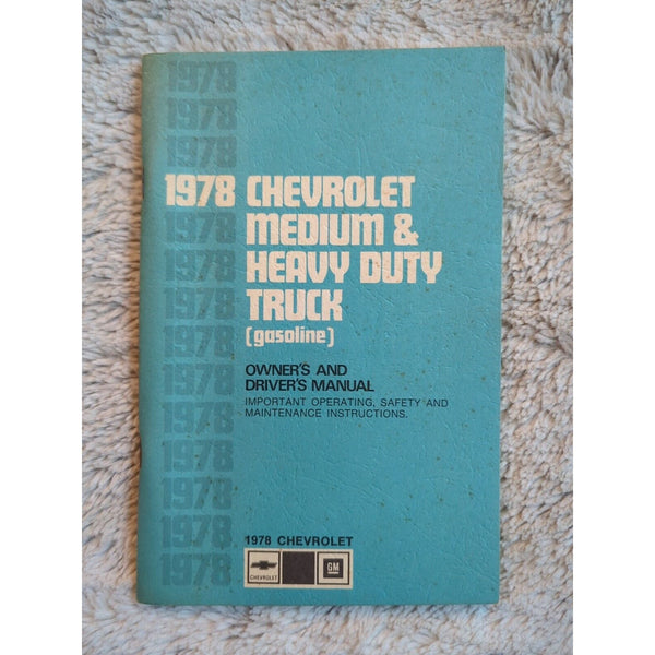 1978 Chevrolet Medium And Heavy Duty Truck Service Manual Repair Chevy Gasoline