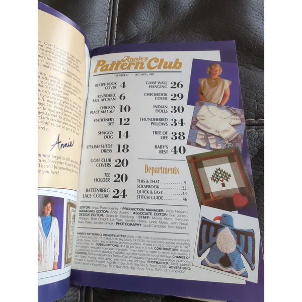 Annie's Pattern Club Newsletter Magazine | December/January 1987 | Number 47