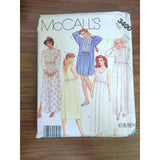 1987 McCalls 3400 Size Small Bust 32.5 Vintage Sewing Pattern Robe Nightgown Cut