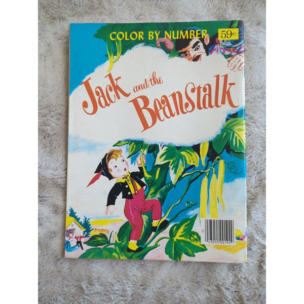 Jack And The Beanstalk Color By Numbers Coloring Book Kids Unused 60s Reprint SC