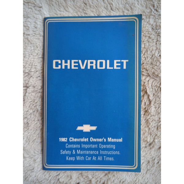 1982 Chevrolet Malibu Classic Owners Manual User Guide Reference Operator Book