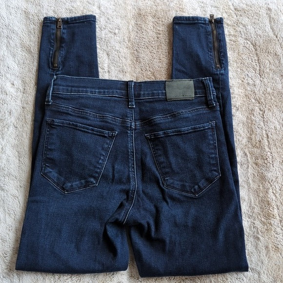 Lucky Brand Dark Wash Mid Rise Bridgette Skinny Blue Jeans Size 2