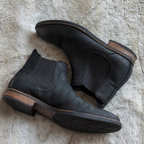 Frank Wright Willow Leather Ankle Chelsea Boots Black Size