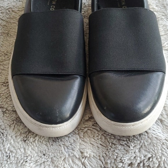 Kenneth Cole Kaden Black and White Leather Slip On Loafer Style Flats Size 8M