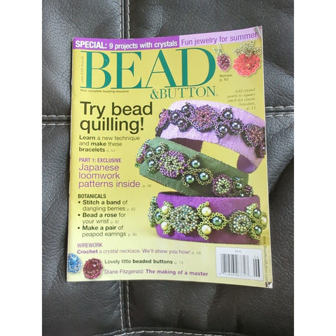 Bead & Button Magazine June 2008 Issue #85 Bead Quilting Japanese Loomwork