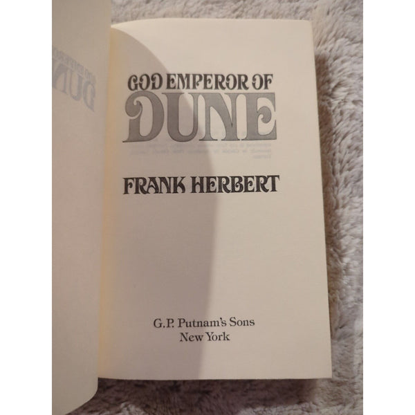 God Emperor Of Dune Book Club Edition Frank Herbert HC DJ Vtg 1981 Gutter L19