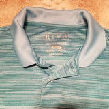 Riva Mens Aqua Blue Green Dri Fit Short Sleeve Polo Shirt Top Size Small