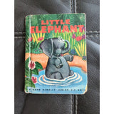 A Rand McNally Junior Elf Book Little Elephant Kids Hardcover 1959 First Edition