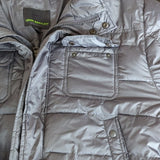 John Bartlett Statements Men's Grey Insulated Puffer Coat Many Pockets Size 2XL