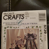 5739 UNCUT McCall SEWING Pattern Family of Cats Doll Package 27 1/2" 12" Clothes