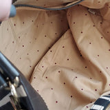 Kate Spade Black and Cream Horizontal Multi Pocketed Tote Purse Bag w Charm