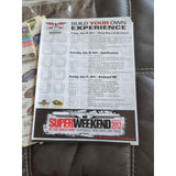 2011 Brickyard 400 Super Weekend Event Program Starting Line Sticker Ticket Set