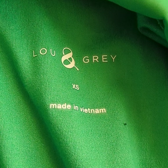 Lou & Grey Bright Green Full Zip Lightweight Windbreaker Utility Jacket Size XS