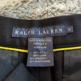 Ralph Lauren Blue Label Wool Blend Black Riding Equestrian Pants Boot Zippers 8