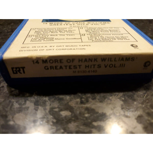 14 More Of Hank Williams' Greatest Hits Volume 3 1963 MGM / 8 Track Tape