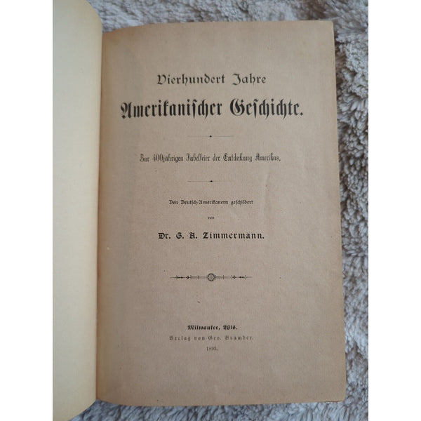 Vierhundert Jahre Amerikanischer Geschichte 400 Years American History German HC